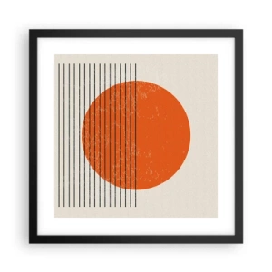 Póster en marco negro - Siempre el sol - 40x40 cm