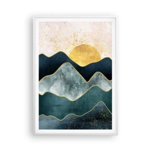 Póster en marco blanco - Más allá de las siete montañas - 70x100 cm