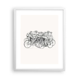 Póster en marco blanco - Juntos como un equipo - 40x50 cm