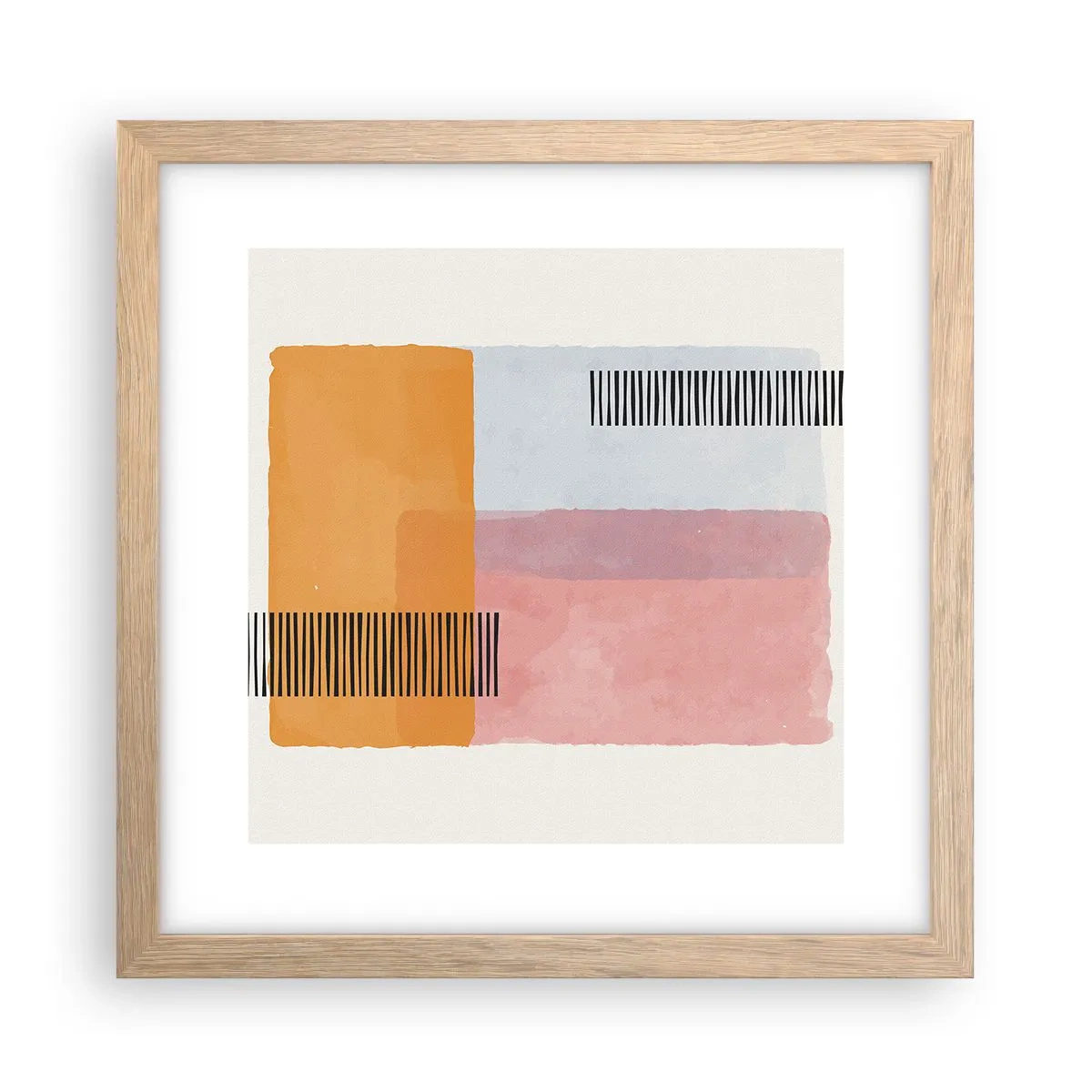 Póster en marco roble claro - La rectitud - 30x30 cm