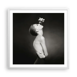 Póster en marco blanco - Elegancia excéntrica - 60x60 cm