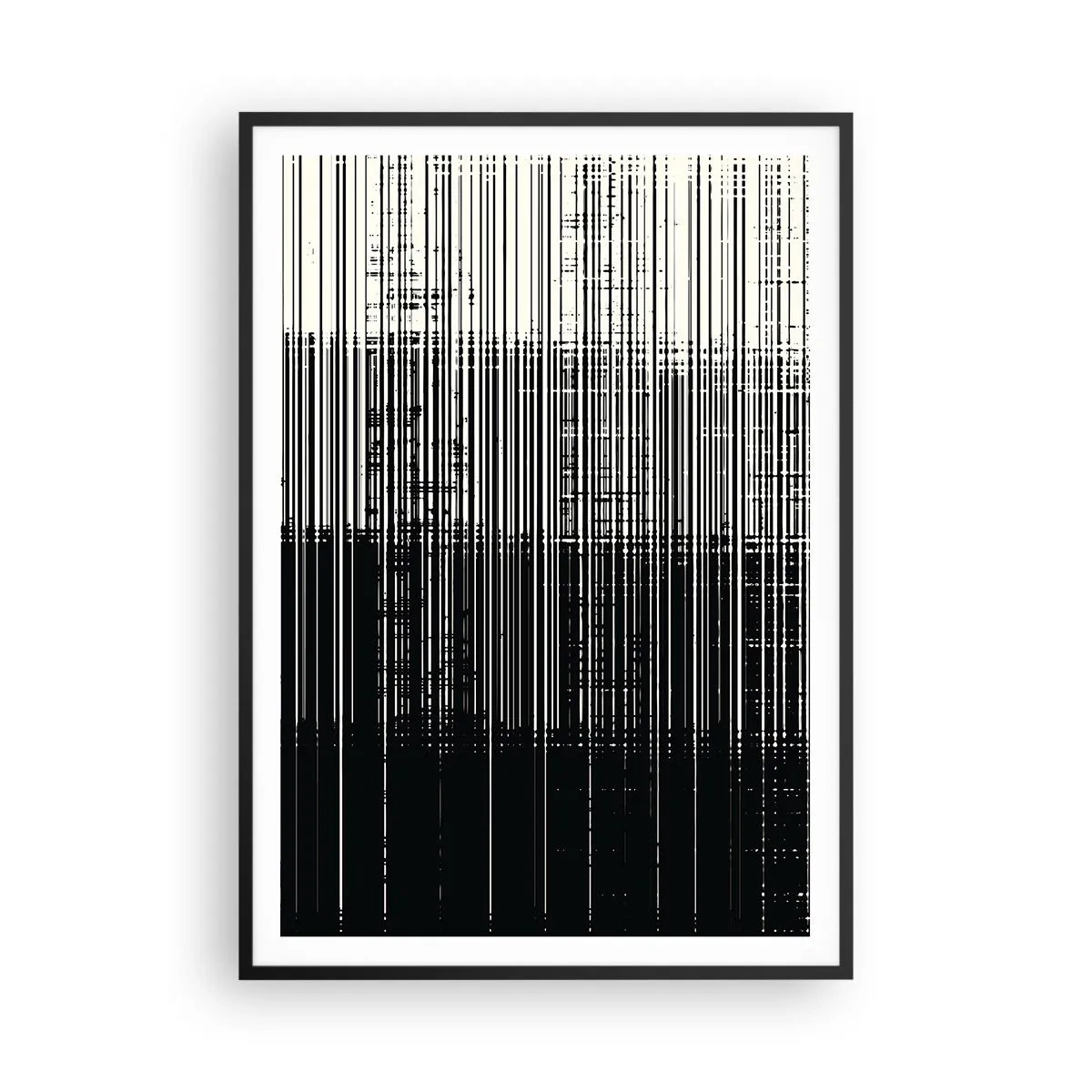 Póster en marco negro - Ondas y vibraciones - 70x100 cm