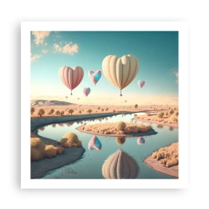 Póster - El amor te hace volar - 60x60 cm
