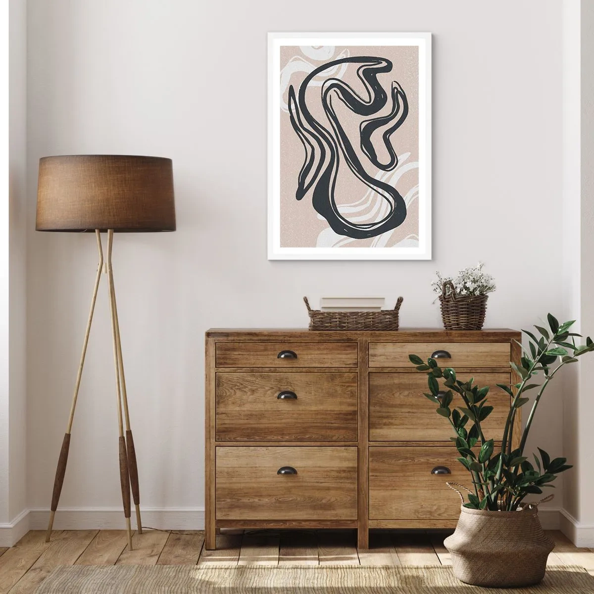 Póster en marco blanco - Expresión multiplicada - 70x100 cm