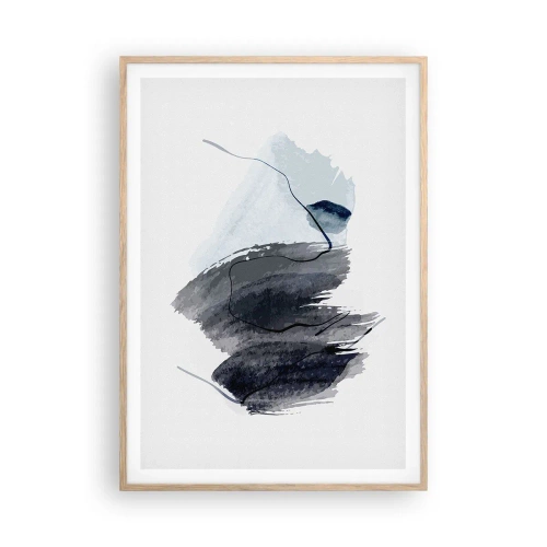 Póster en marco roble claro - Intensidad y movimiento - 70x100 cm