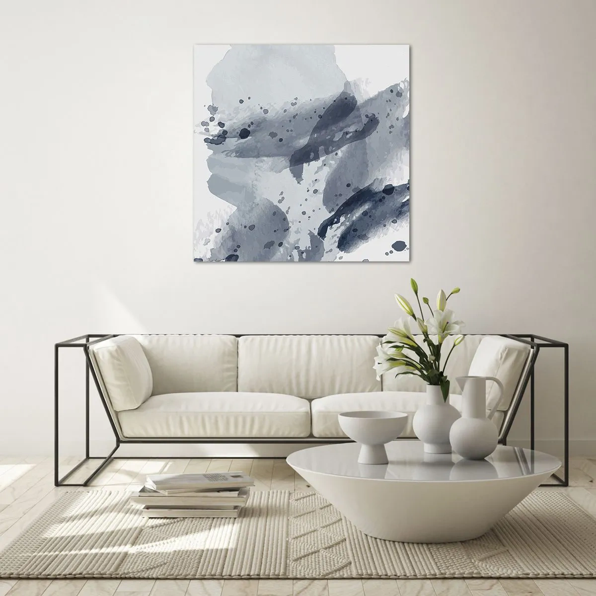 Cuadro sobre vidrio - Impresiones sobre Vidrio - Un estudio sobre la naturaleza del agua - 70x70 cm