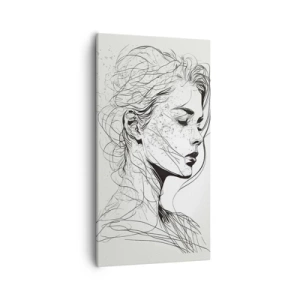 Cuadro sobre lienzo - Impresión de Imagen - Retrato de ensueño - 55x100 cm