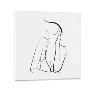 Cuadro sobre vidrio - Impresiones sobre Vidrio - En la ola de sueños - 40x40 cm