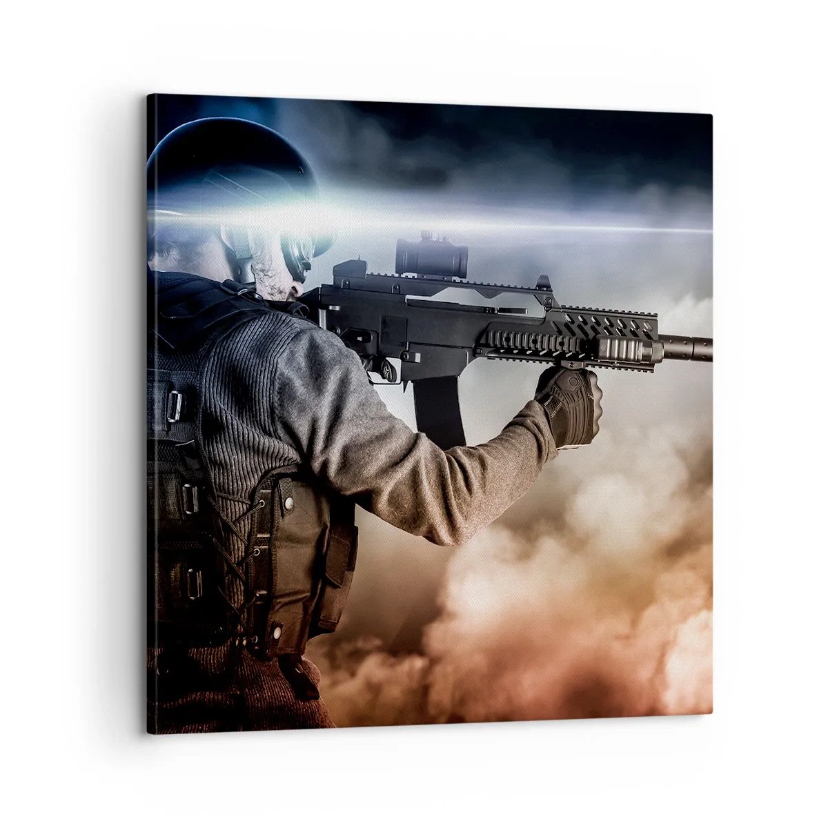 Cuadro sobre lienzo - Impresión de Imagen - Luchador - 60x60 cm