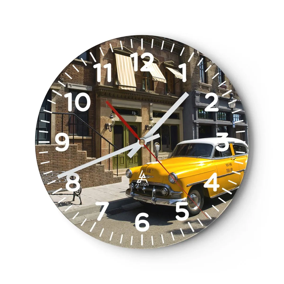 Reloj de pared - Reloj de vidrio - Érase una vez en América - 30x30 cm