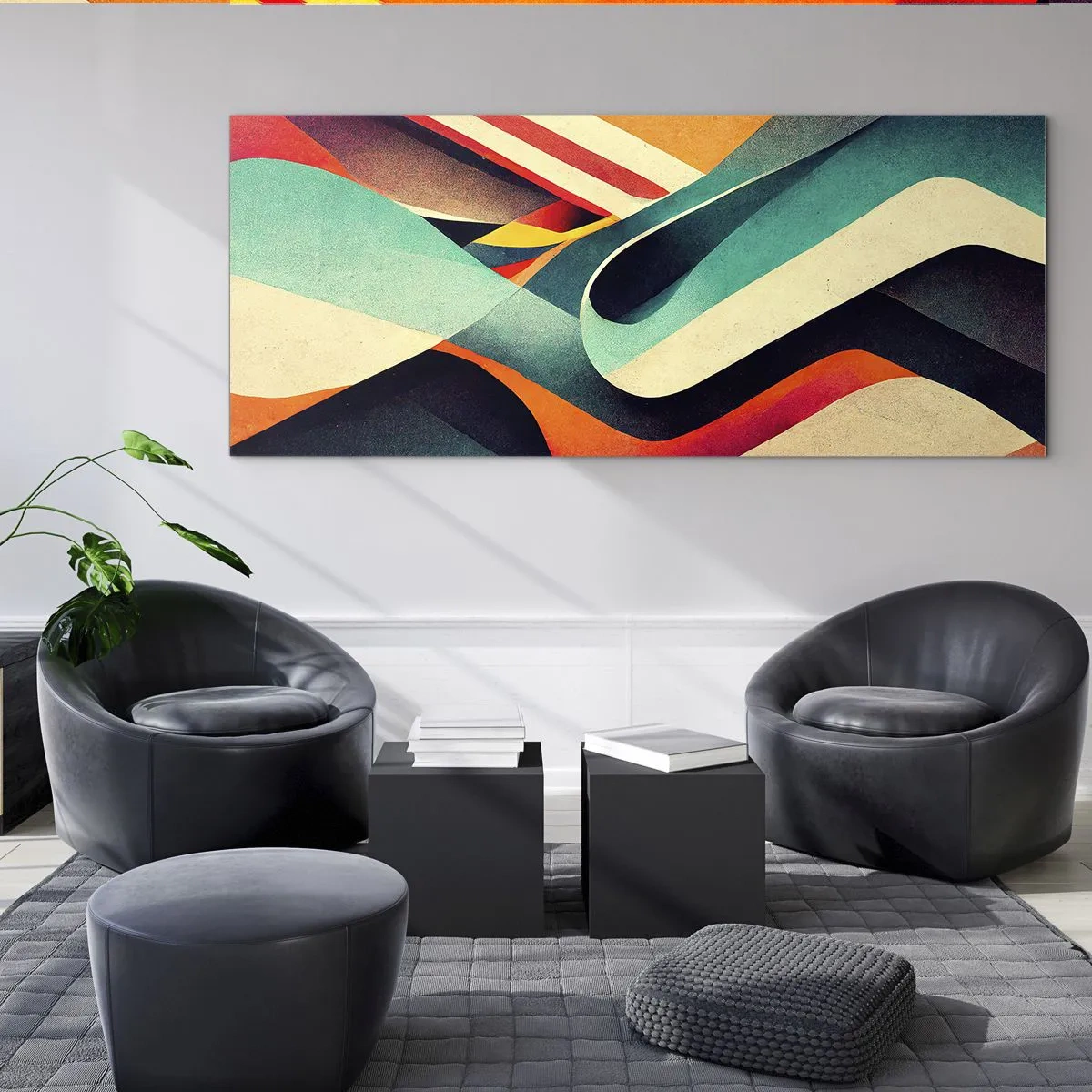 Cuadro sobre vidrio - Impresiones sobre Vidrio - Composición intensa - 100x40 cm