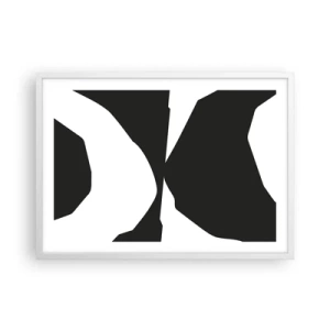 Póster en marco blanco - Positivo-negativo - 70x50 cm