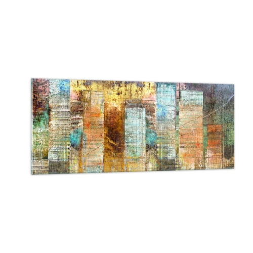 Cuadro sobre vidrio - Impresiones sobre Vidrio - Metrópolis soleada - 100x40 cm