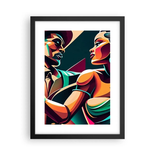 Póster en marco negro - Al ritmo del corazón - 30x40 cm