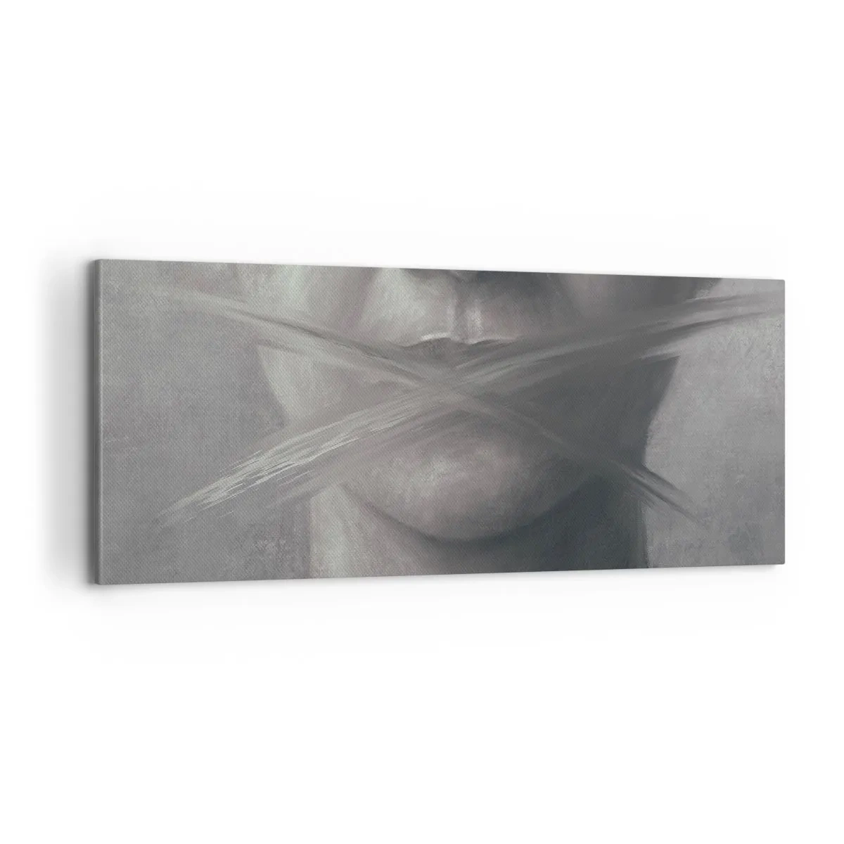 Cuadro sobre lienzo - Impresión de Imagen - Ni una palabra - 100x40 cm