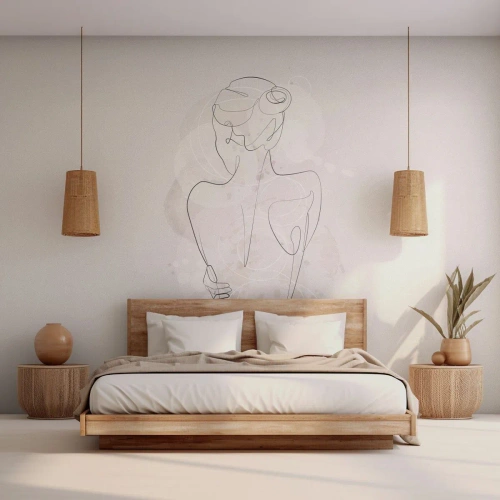 Fotomural Autadhesivo Deluxe Sticker - Como un cuerpo sensible - Mujer, Cuerpo, Gráficos - 350x256 cm