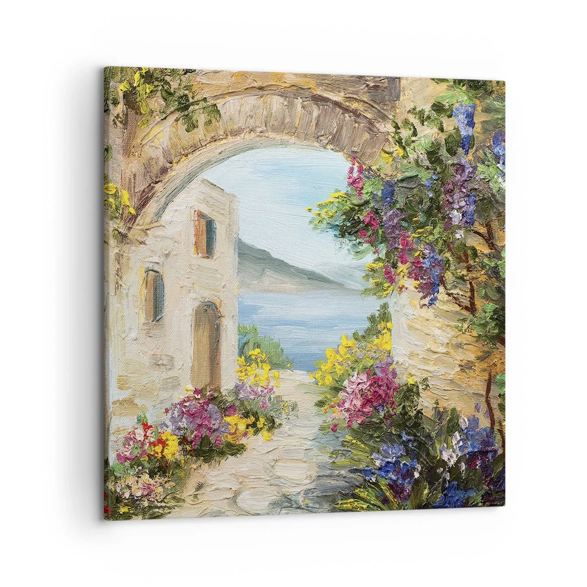 Cuadro sobre lienzo - Impresión de Imagen - El encanto del paisaje costero - 50x50 cm