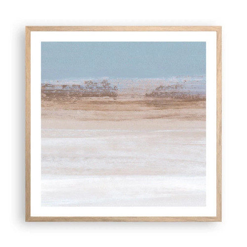 Póster en marco roble claro - Paisaje ambiguo - 60x60 cm