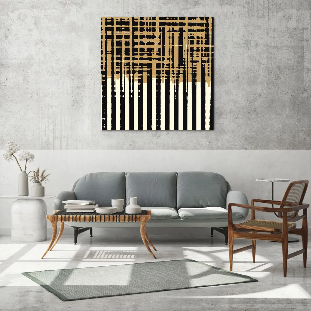 Cuadro sobre vidrio - Impresiones sobre Vidrio - Abstracción arquitectónica - 30x30 cm