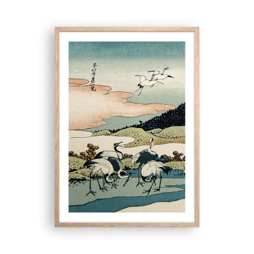 Póster en marco roble claro - Alma japonesa - 50x70 cm