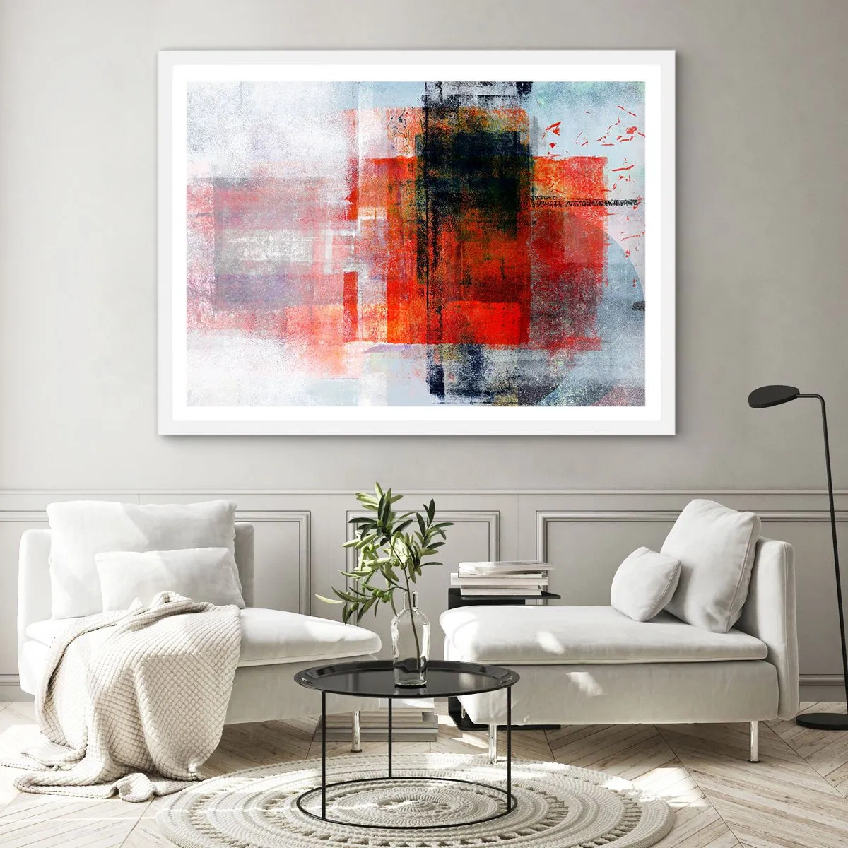 Póster en marco blanco - Composición brillante - 50x40 cm