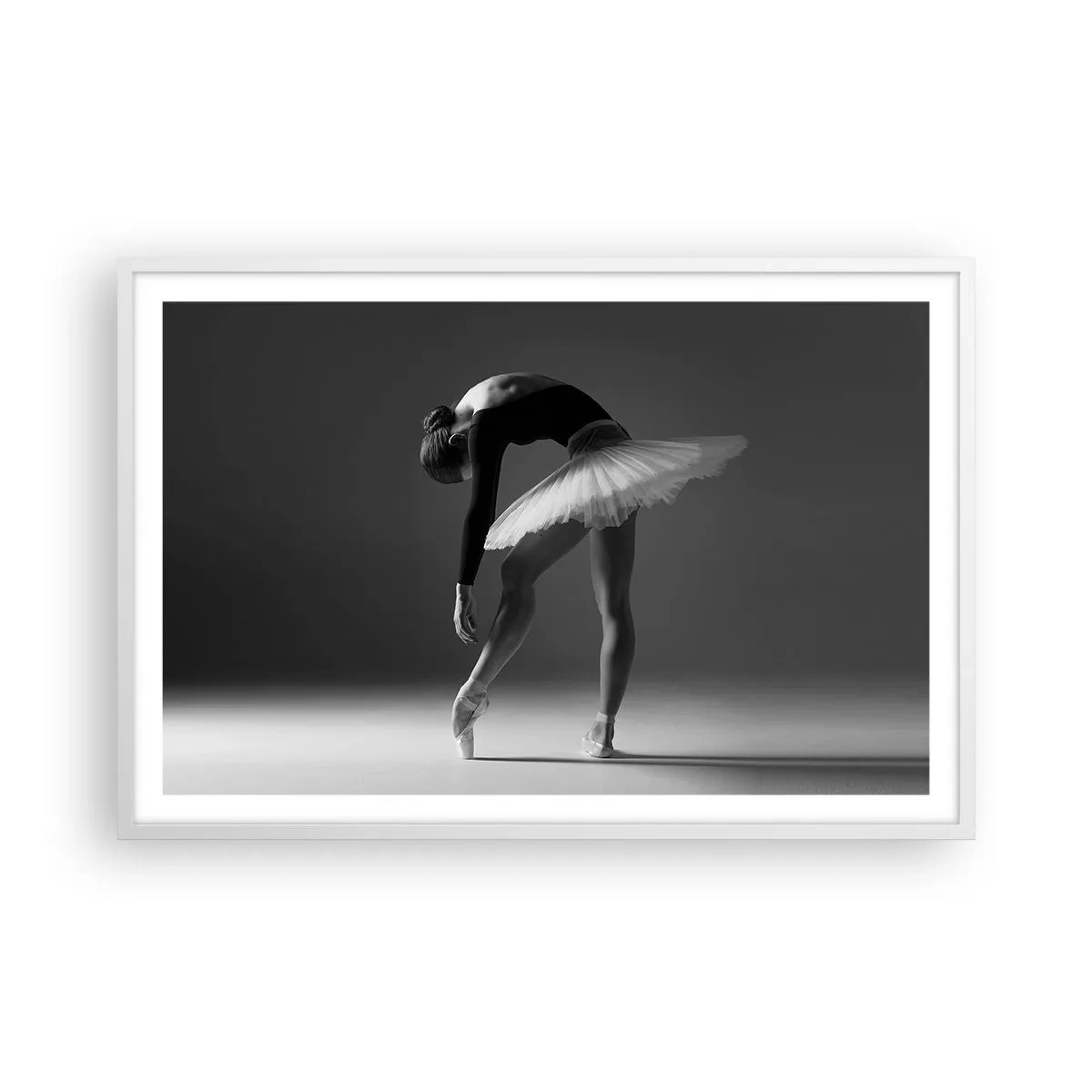 Póster en marco blanco - Bella bailarina - 91x61 cm