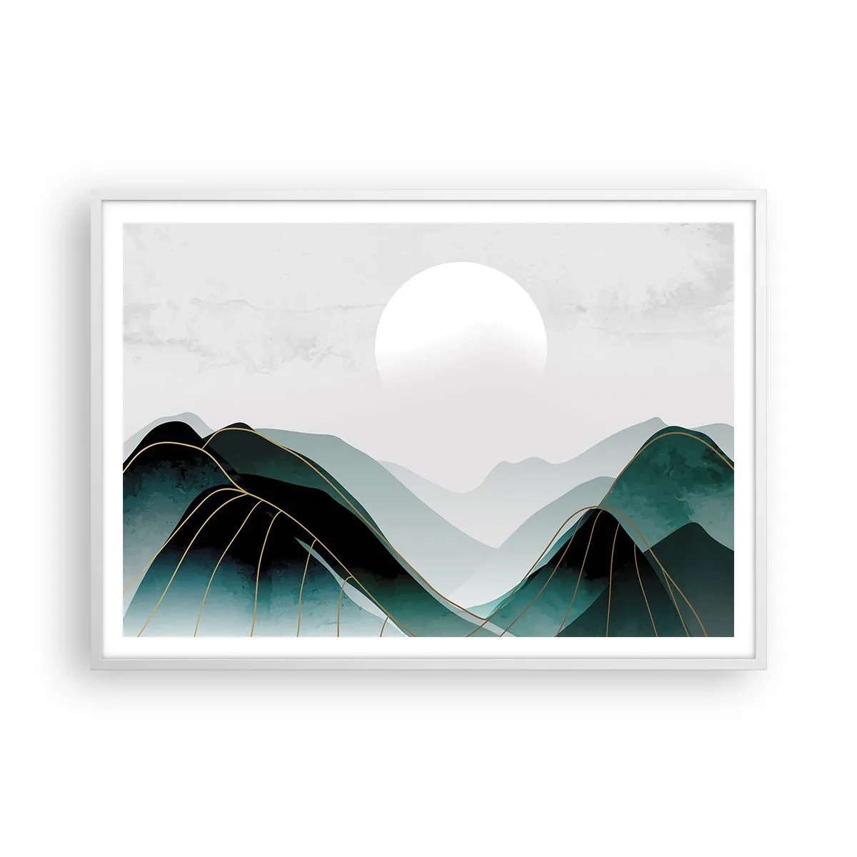 Póster en marco blanco - Con toda la majestuosidad - 100x70 cm