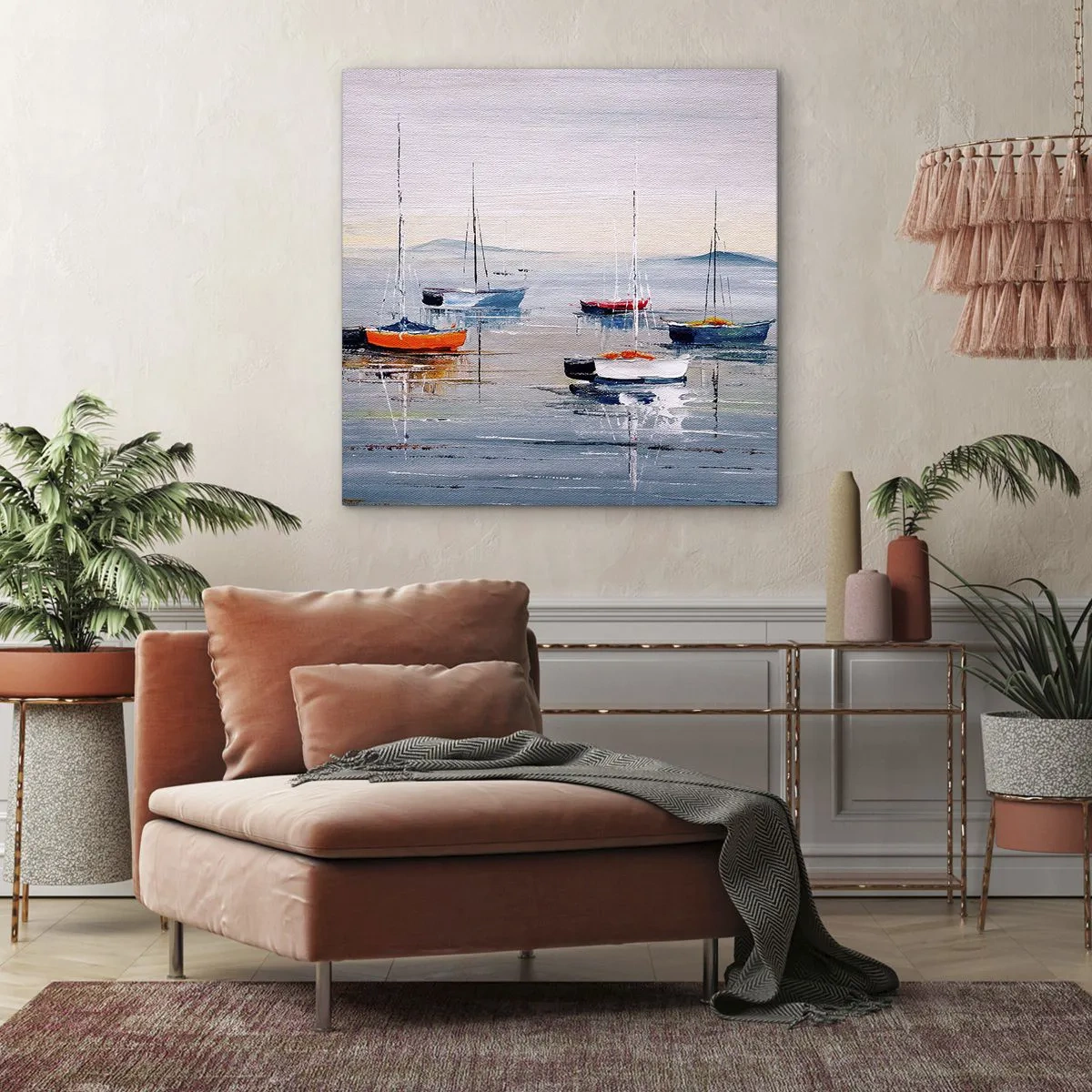 Cuadro sobre lienzo - Impresión de Imagen - Un más que merecido descanso - 60x60 cm