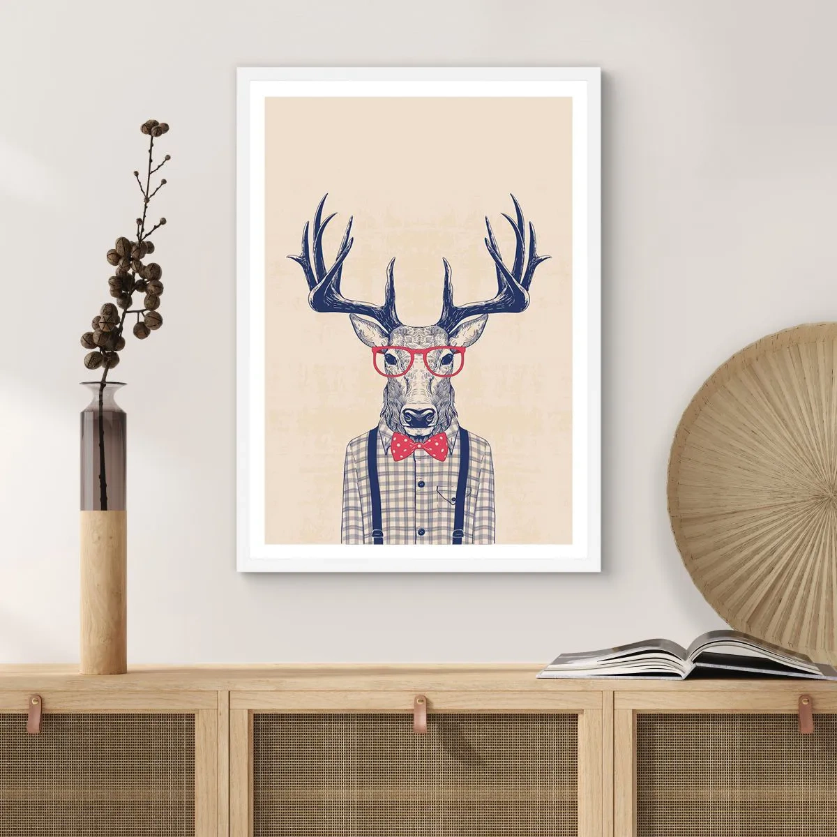 Póster en marco blanco - Una extravagancia lúdica - 50x70 cm