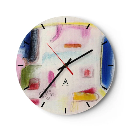 Reloj de pared - Reloj de vidrio - Convexo, cóncavo, plano - 40x40 cm