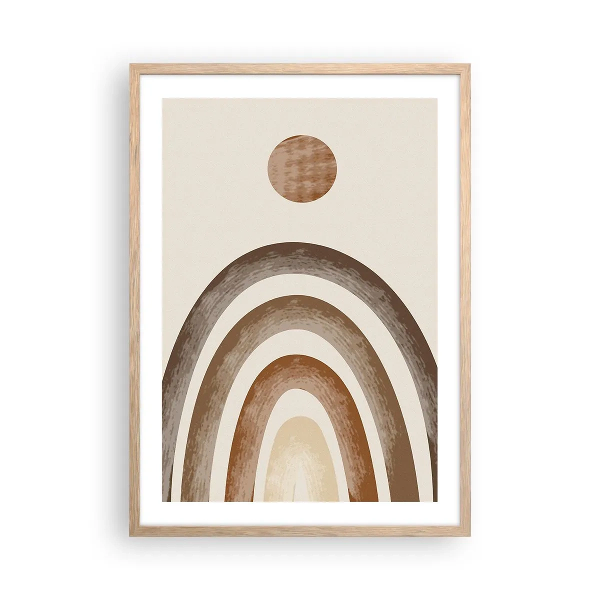 Póster en marco roble claro - En otro mundo - 50x70 cm