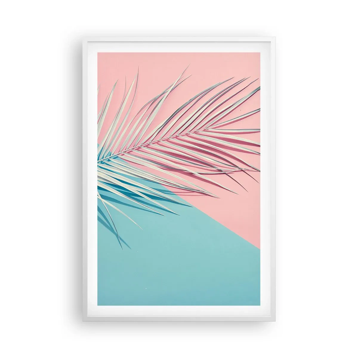 Póster en marco blanco - Impresión tropical - 61x91 cm