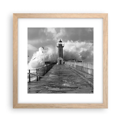 Póster en marco roble claro - Audaz - 30x30 cm