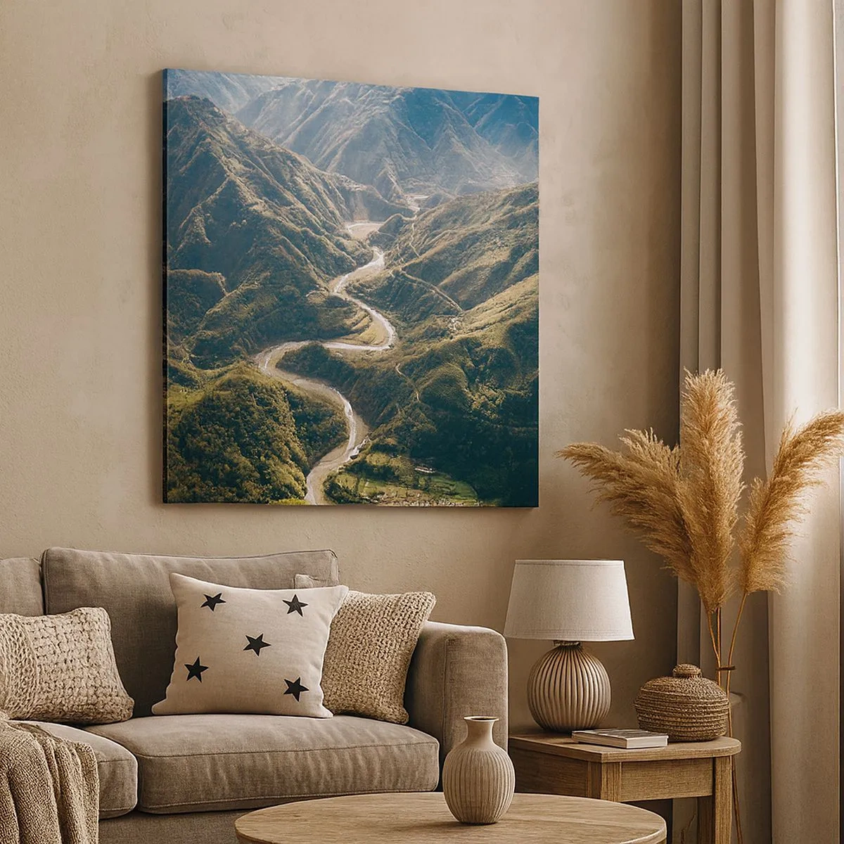 Cuadro sobre lienzo - Impresión de Imagen - Directamente desde el corazón de las montañas - 30x30 cm