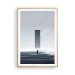 Póster en marco roble claro - ¿Oportunidad o amenaza? - 61x91 cm