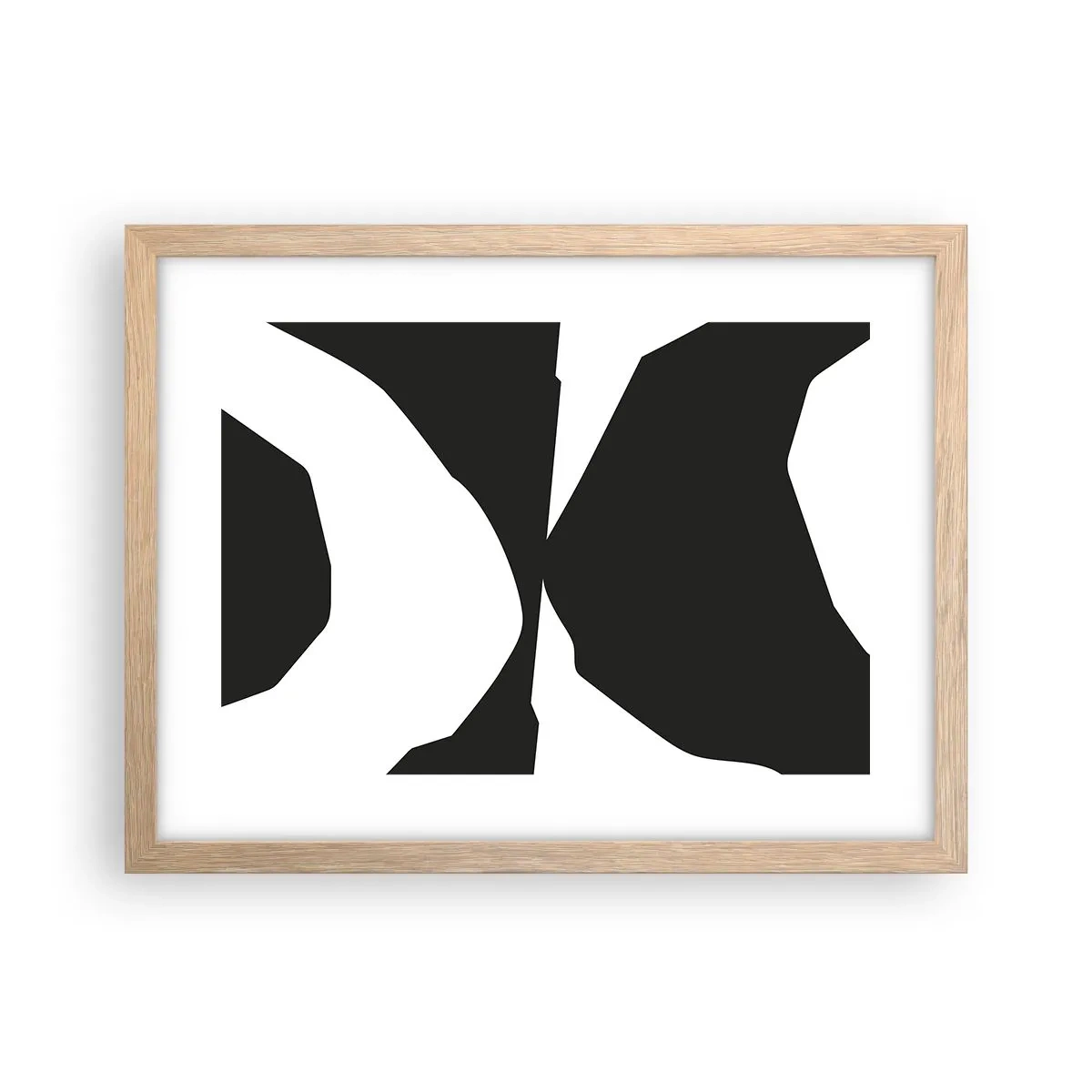 Póster en marco roble claro - Positivo-negativo - 40x30 cm