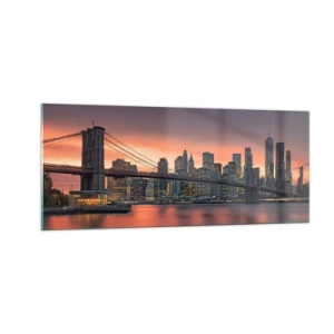 Cuadro sobre vidrio - Impresiones sobre Vidrio - Ahogado en el silencio lila - 100x40 cm