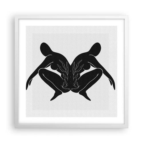 Póster en marco blanco - Un alma compartida - 50x50 cm