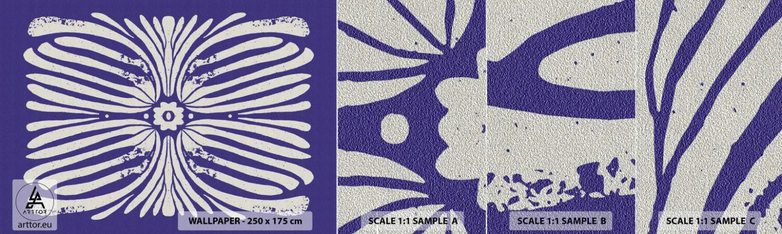 Muestra de fotomural Premium Sand - Inspiraciones étnicas - bohemia, Botánico, Pedazo - 100x30 cm