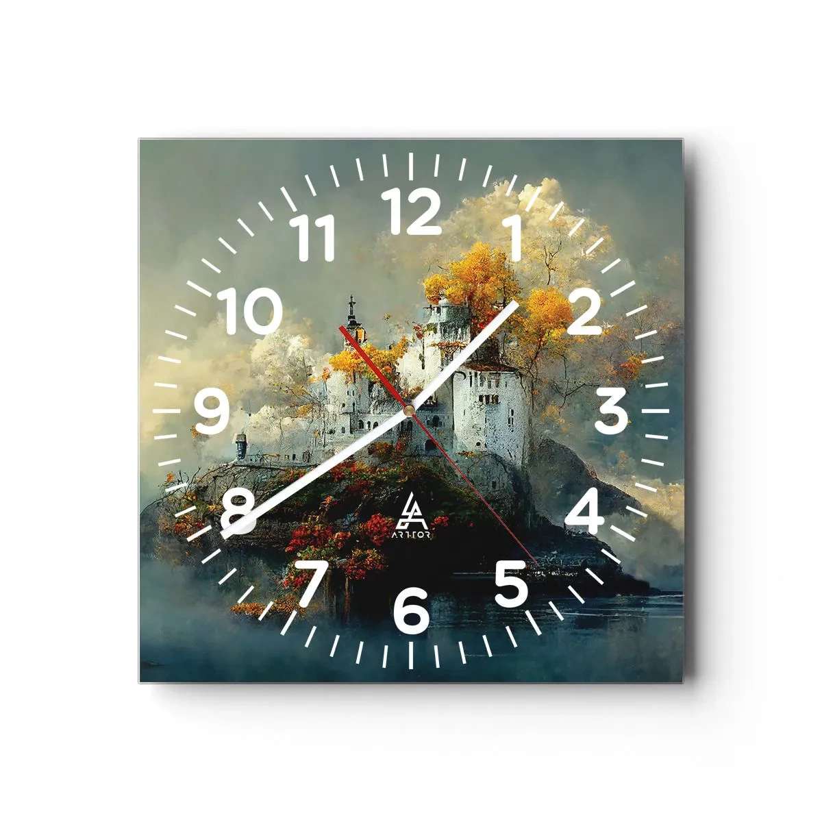 Reloj de pared - Reloj de vidrio - El comienzo de una historia romántica - 30x30 cm