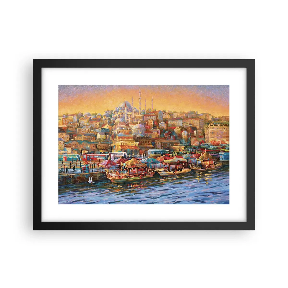 Póster en marco negro - Una historia en Estambul - 40x30 cm