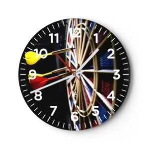 Reloj de pared - Reloj de vidrio - En el blanco - 30x30 cm