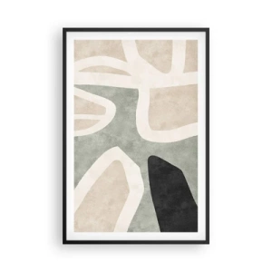 Póster en marco negro - Composición con un toque negro - 61x91 cm