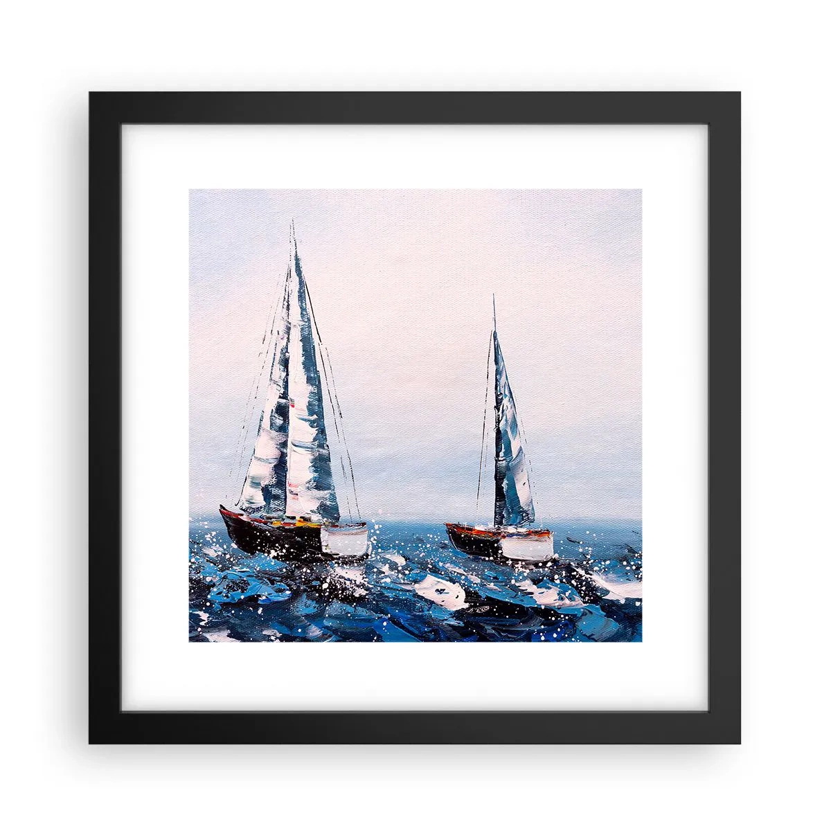 Póster en marco negro - Hermandad del viento - 30x30 cm