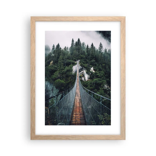 Póster en marco roble claro - Solo para águilas - 30x40 cm