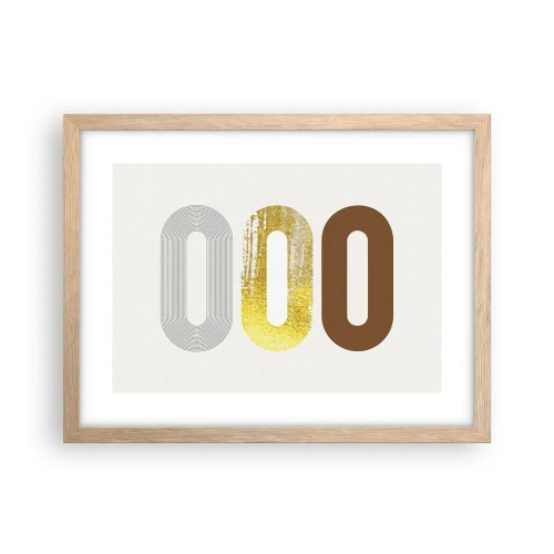 Póster en marco roble claro - ¡Ooo! - 40x30 cm