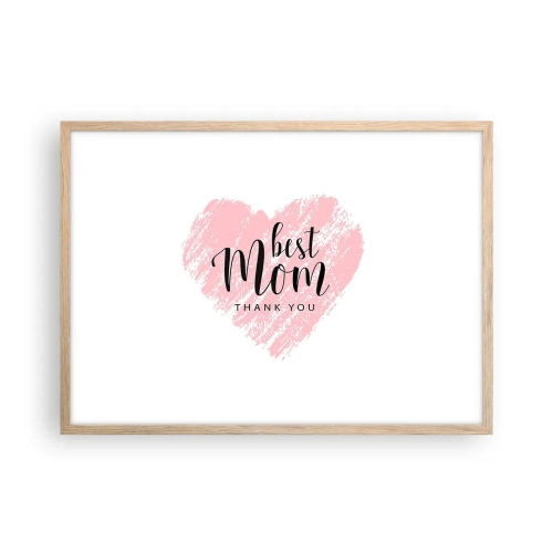 Póster en marco roble claro - En cualquier momento de tu vida - 70x50 cm