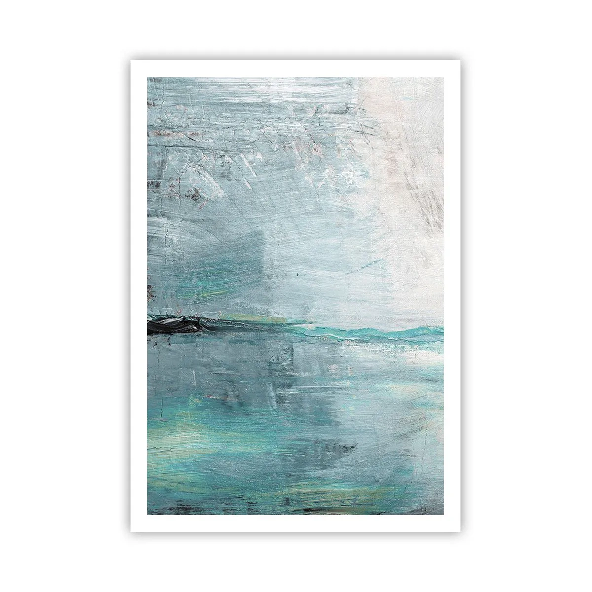 Póster - Horizontalmente sobre el azul - 70x100 cm