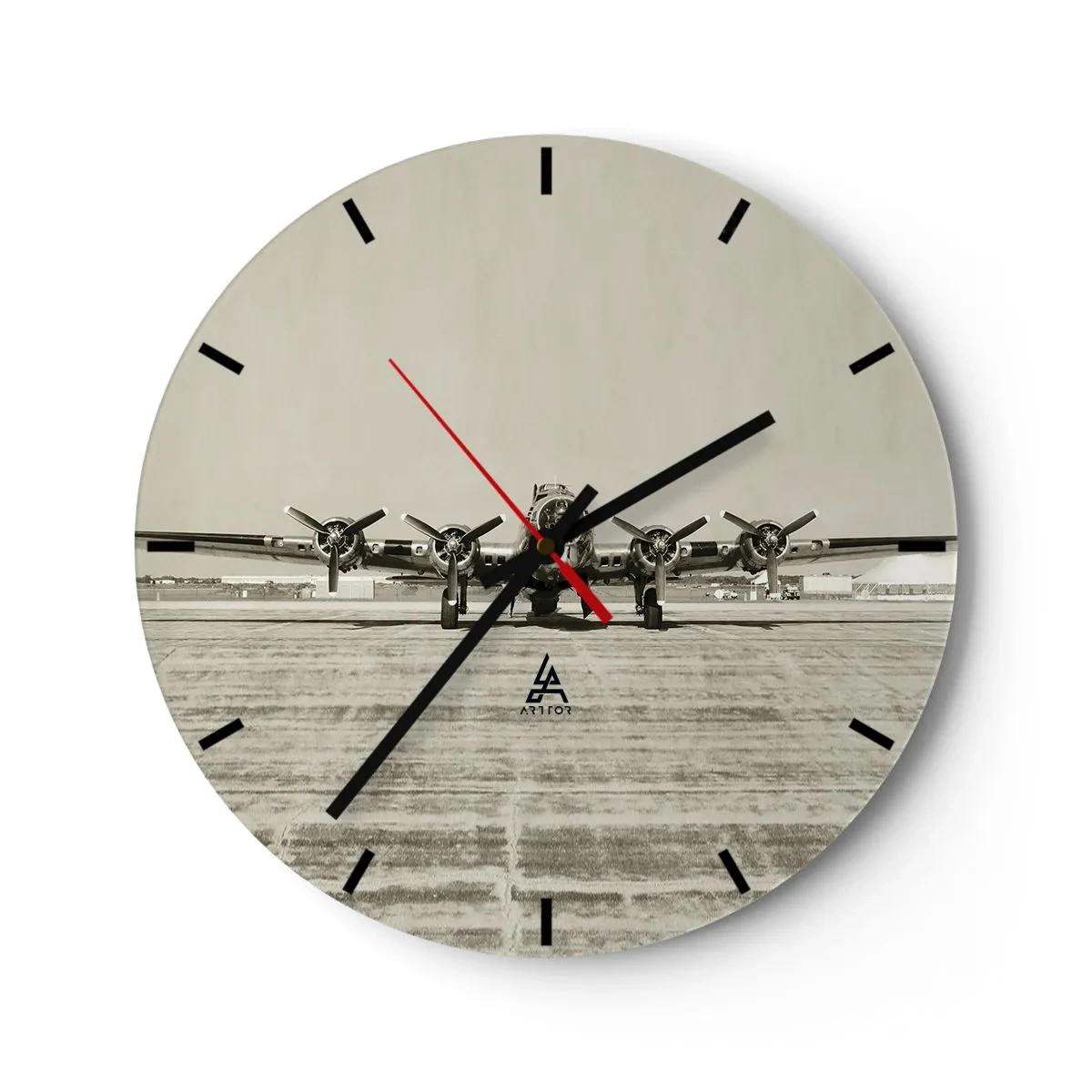 Reloj de pared - Reloj de vidrio - Como siempre, preparado - 40x40 cm