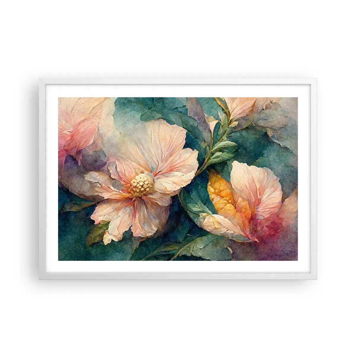 Póster en marco blanco - La sutileza misma - 70x50 cm